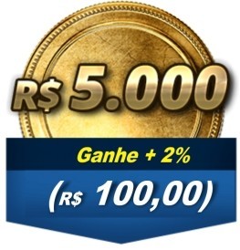 D - CRÉDITO 5.100 REAIS - PAGUE 5000 GANHE 100 EM CRÉDITO